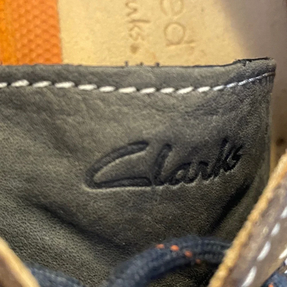 Clarks Unstructured Men's Dark Gray Leather Boat‎ Shoes Loafers Size 11